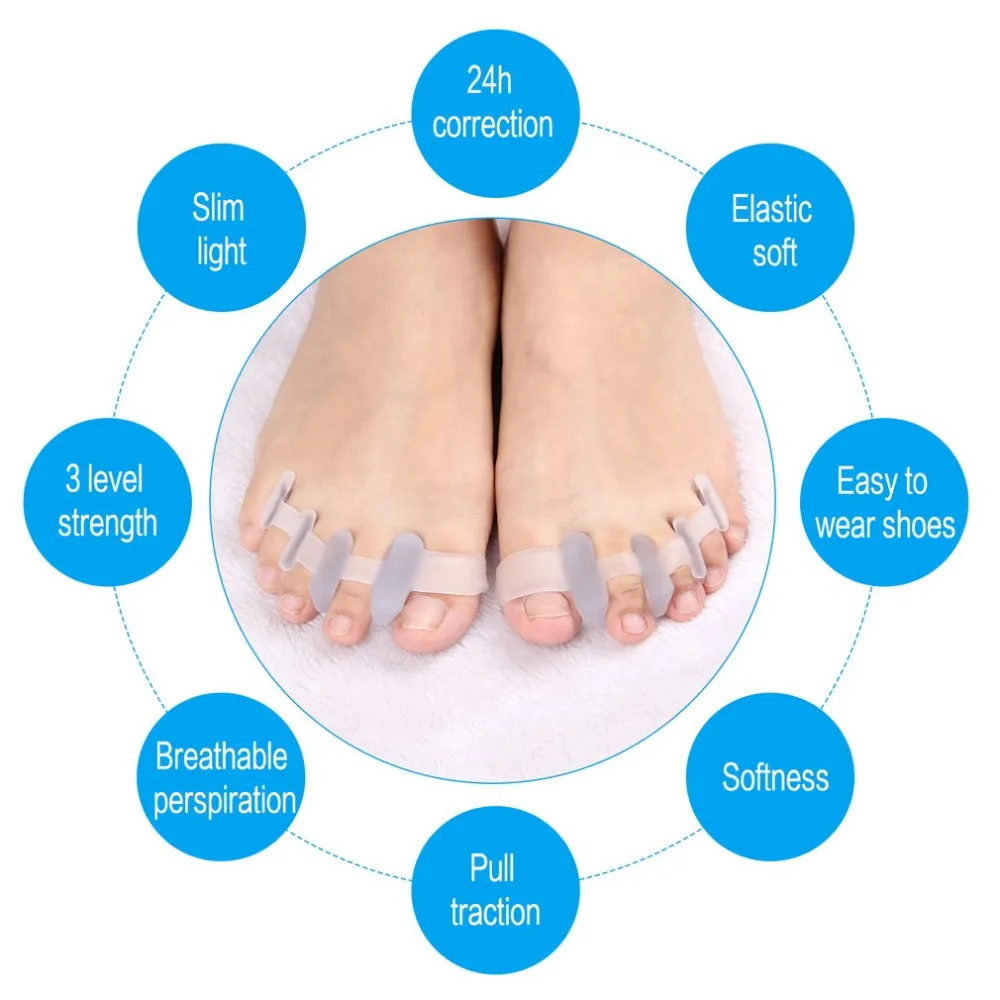 1PAIR TOESリハビリテーションセパレーターHALLUX VALGUS CARE TOE TOE矯正装具重複する矯正器ストレッチャーフットケア