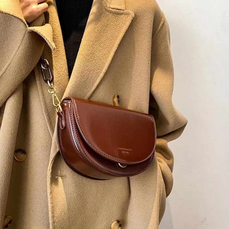 Solid color Flip 2021 Fashion New High-quality PU Leather Women Designer Handbag Vintage Small Shoulder Messenger Bag