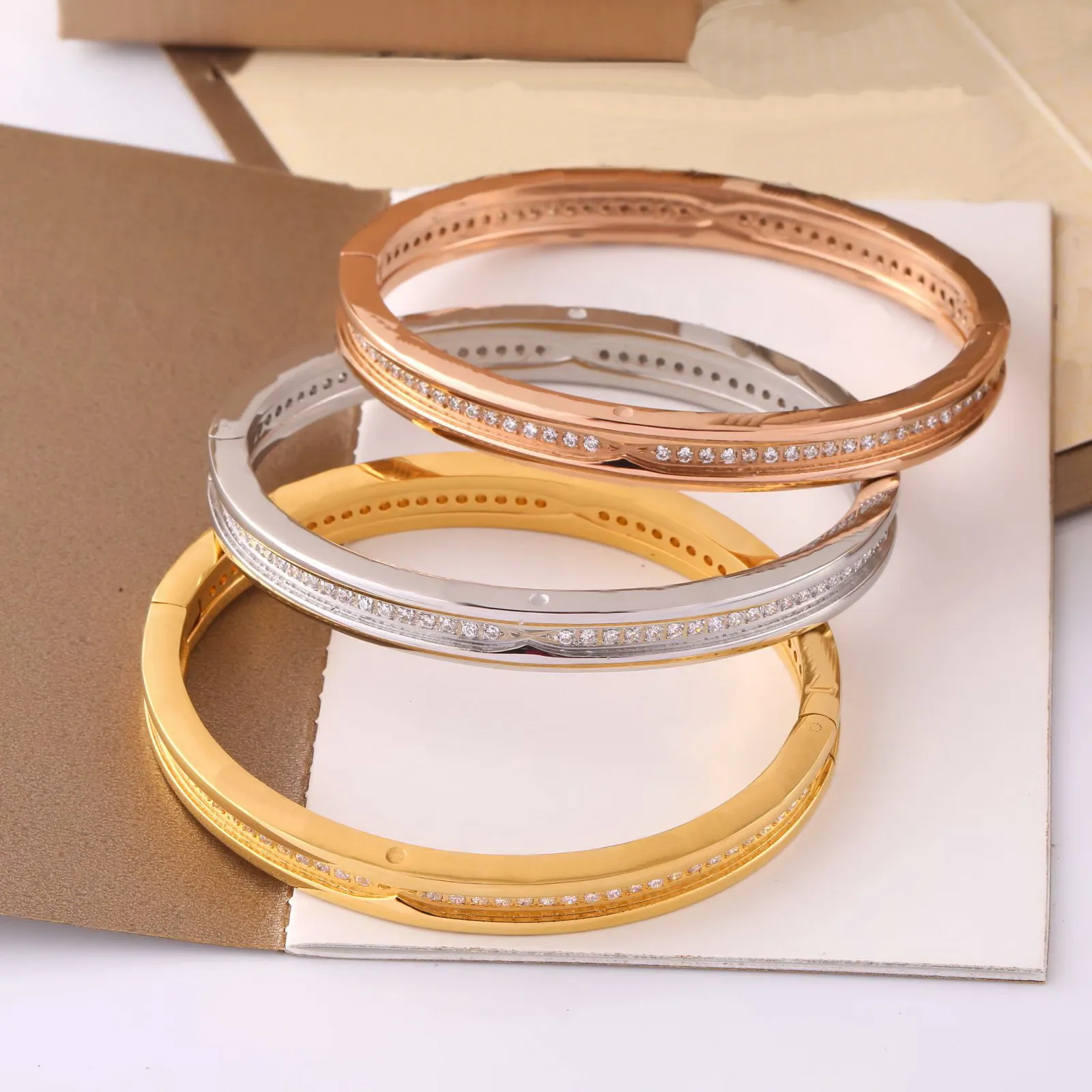 Europe America Fashion Style Women's Titanium Steel Engraved B Letter ...