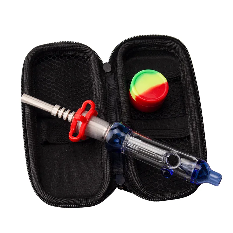 CSYC NC067 Smoking kit Colorful Prevent Reflux hand pipes With 10mm 14mm Titanium Nails Quartz Tip portable Bong Bubblers