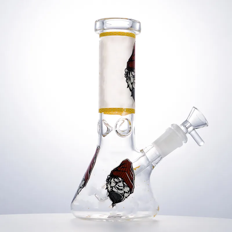 Glöd i mörkret Bong DAB Rigs Oljeplattform Vattenrör Runda Basglas Bongs med DIFFUSE DOWNSTEM Heady Glass Waterpipe SCX01