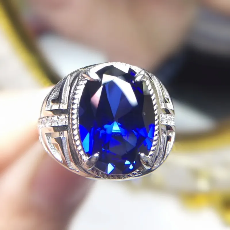Économisez gros sur les achats en gros de Bagues Saphir Bleu Pour Hommes  Par Bijoux Bague Pour Homme Bague En Saphir Bleu Livraison Gratuite Grosse 