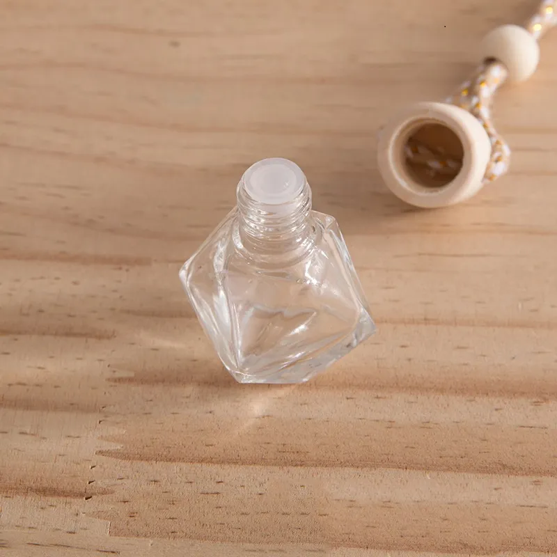 Car perfume bottle car pendant perfume ornament air freshener for  oils diffuser fragrance empty glass bottle