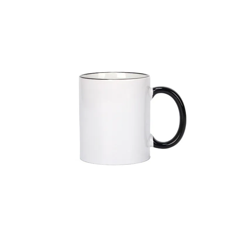 taza de sublimación en blanco 320ml taza de MDF de transferencia de calor boca redonda de cerámica personalizar DIY taza de sublimación en blanco HHA3444