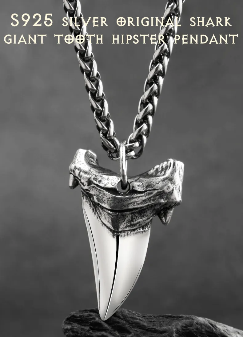 男性用のサメの歯のペンダントネックレス、Mygrillz Lj201016による