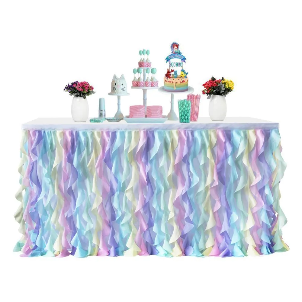 Faldones De Mesa Fluorescentes Para Fiestas - Pack De 2, Colores Neón Que Brillan En La Oscuridad, 80x100 Cm