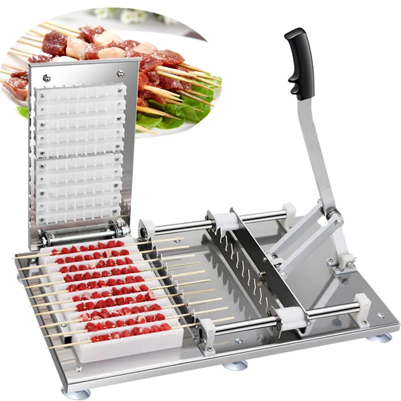 Easy Barbecue Kebab Maker Meat Brochettes Skewer Machine Bbq Grill Accessories Tools Set Meat Skewer Machine With 10 Skewers