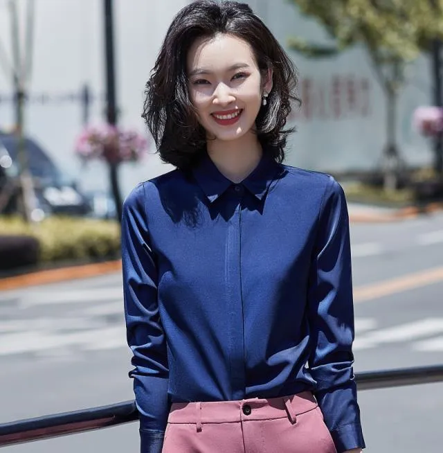 Navy blue formal top outlet