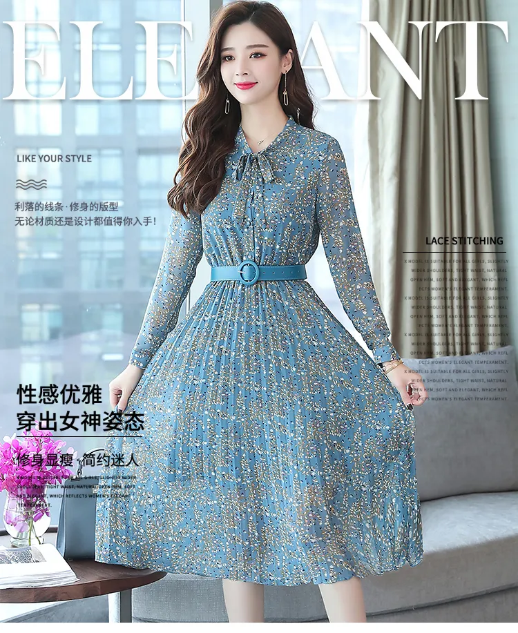 Automne Hiver Vintage En Mousseline De Soie Floral Midi Robe Plus La Taille Maxi Boho Robes Elegantes Femmes Parti A Manches Longues Robe Vestidos T200604 Du 21 04 DHgate