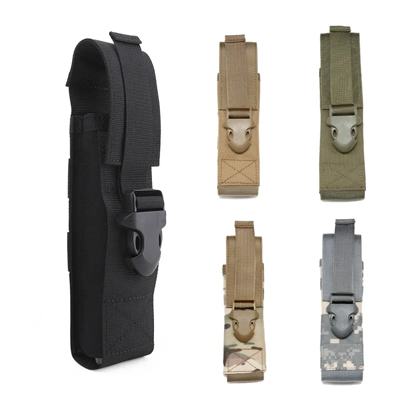 Outdoor Sports Airsoft Gear Molle Assault Combat Hiking Bag Vest Camouflage Flash Light Pack FAST Tactical Flashlight Pouch NO17-517