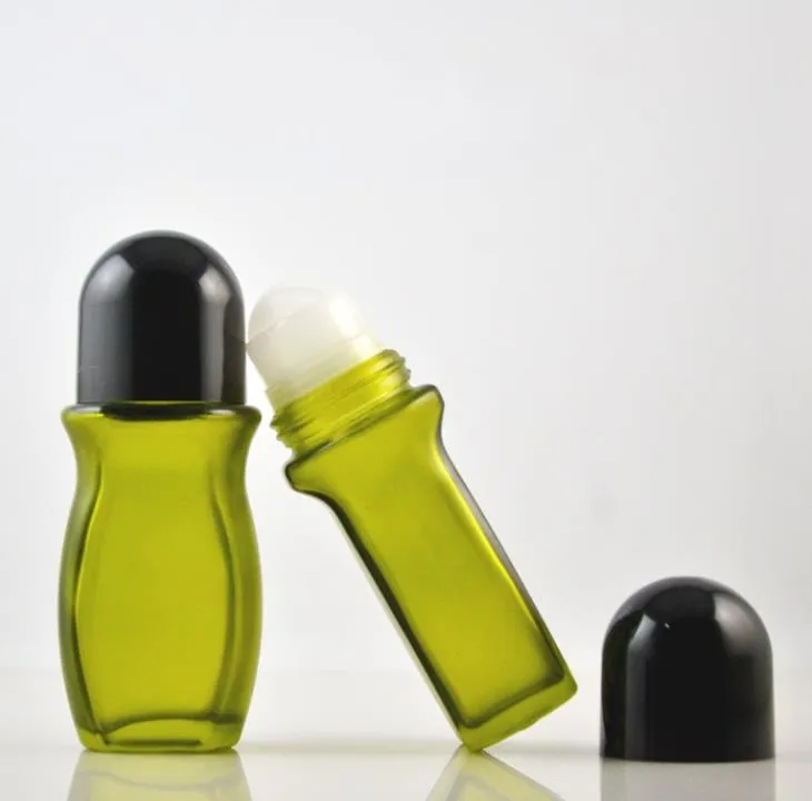 Bouteilles de déodorant à bille en verre de 50 ml Bouteille de douleur en verre Bouteille de perles de rosée parfumée pour le corps - Pour déodorant-hydratant naturel SN6232