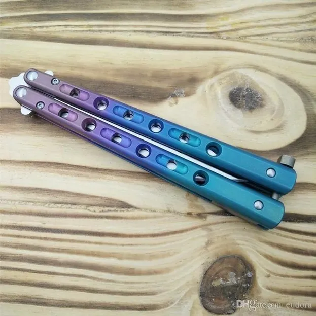 Balisong BM67 D2 Blade Titanium Butterfly Trainer Training Knife Not