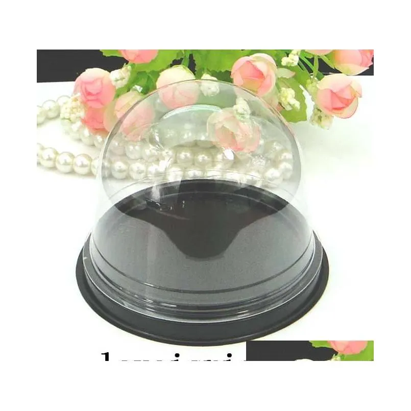 high quality-100pcs=50sets clear plastic cupcake cake dome favor boxes container wedding party decor gift boxes