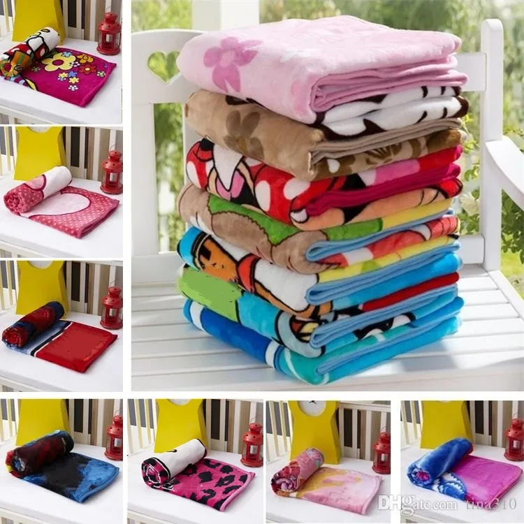 Home Textiles Kids Blankets Flannel duck/Cat/dogs/bear styles Warm cartoon Blanket Smooth Flannels Blankets Baby Bedding Swaddling Blanket100 X 140cm