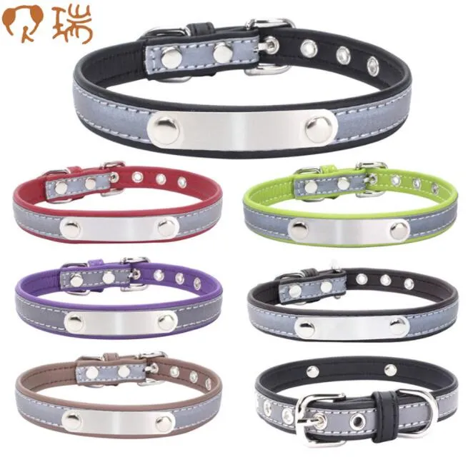 Spersonalizowana długość zamszowa skóra Klejnoty Dżetów Pet Dog Collars Trzy Rzędy Świecące Kryształowe Diamenty Studded Cat Collar