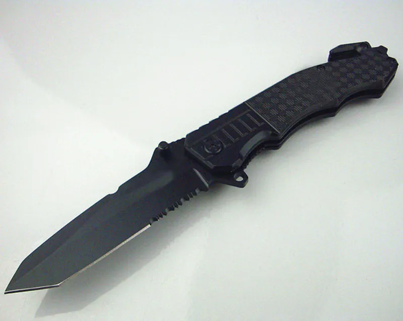 New Arrival Fast open Flipper folding knife 7Cr17Mov 57HRC Blades Aluminum handle knifes Outdoor tactical knives