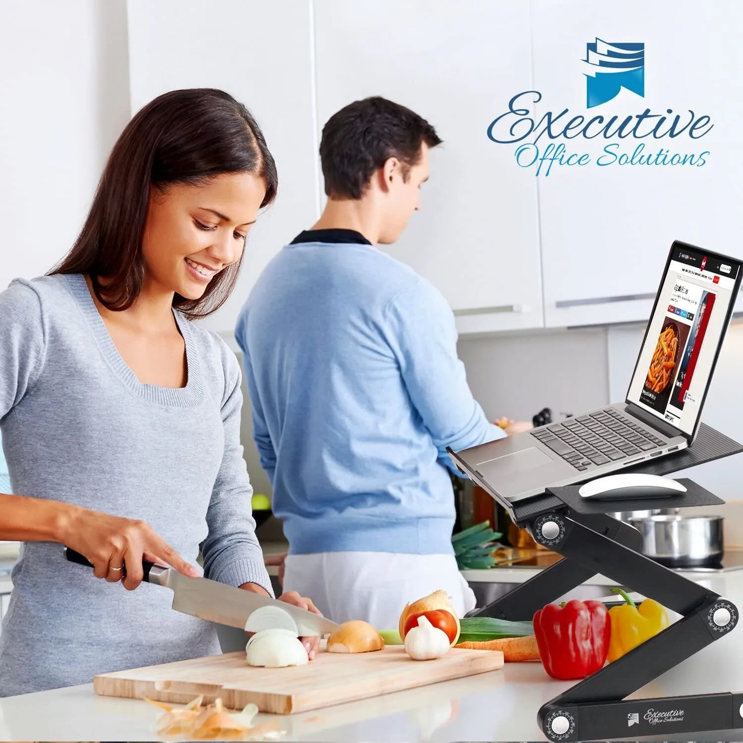 ZNKG Supporto Ergonomico Per Laptop In Alluminio - Regolabile In Altezza (5,5-15,2 Cm) E Angolazione, Pieghevole, Con Custodia, Per 10-15,6''