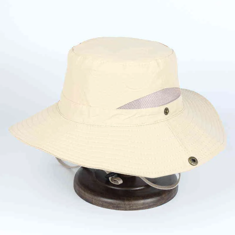 Custom Embroidered Mens Fishing Old Khaki Bucket Hat With Big Brim Sweat  Absorbent And Breathable Wholesale G220311 From Yanqin08, $10.86