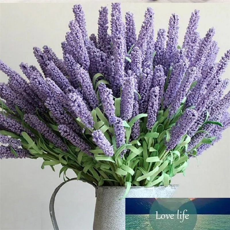 12 teste Decorazione romantica Bouquet di fiori artificiali di lavanda Simulazione Fiori di lavanda Alta qualità