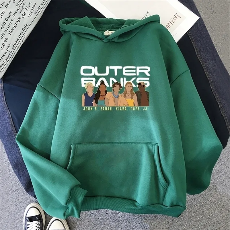 Winter Outer Banks Hoodie Pogue Life 대형 스웨터 여성 긴 소매 하라주쿠 남여 학생 풀오버 Hoody Tops Sudadera 220218