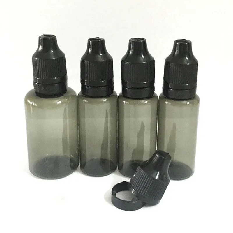 Bouteilles de stockage Bocaux en gros - 5 ml 10 ml 15 ml 30 ml en plastique pressé inviolable noir compte-gouttes en PET avec bouchon inviolable à l'épreuve des enfants 0C1