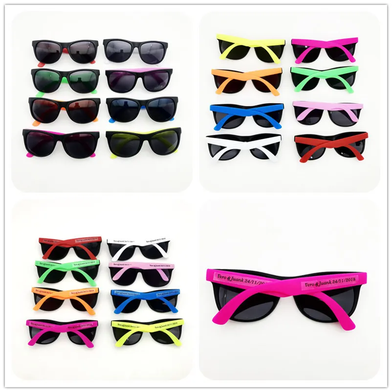 60 زوجا / وحدة تخصيص مزيج اللون للجنسين نظارات شمسية الكلاسيكية 80's خمر تصميم النظارات الشمسية للحزب الديكور 201130