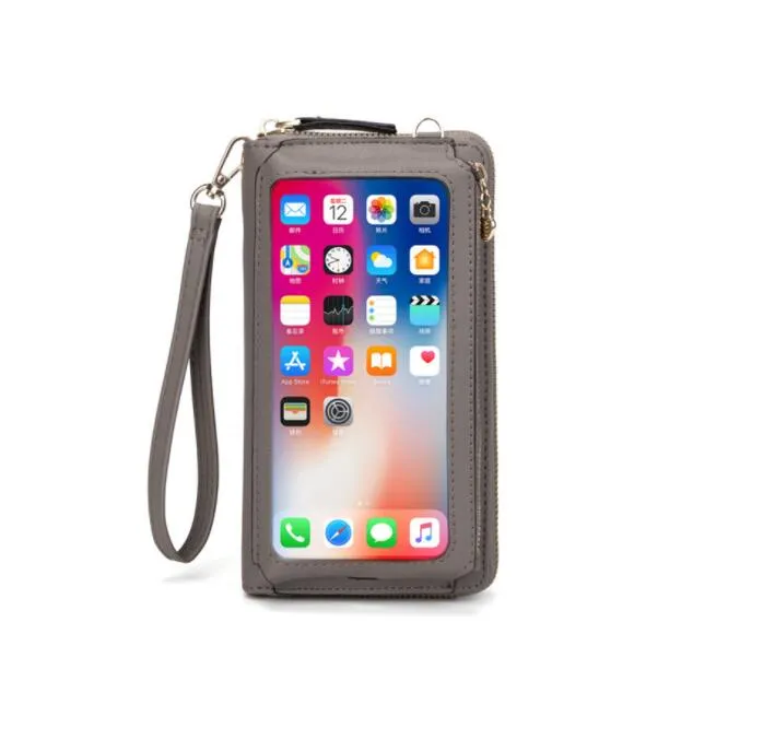 HNOOM Donna Borsa a tracolla per cellulare, Piccola Borsa per cellulare, Multifunzione borsetta a tracolla con touchscreen in pelle con fessure per carte a tracolla, Cinturino Regolabile (Nero-3