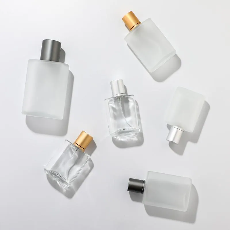 30ml 50ml 100ML frosted glass spray bottle high-grade perfume dispensing bottle cosmetic spray 30ml pressing