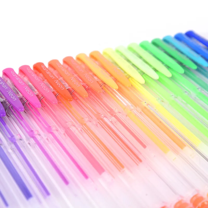 Wholesale Professional Rainbow Gel Pens Set With Fluorescent