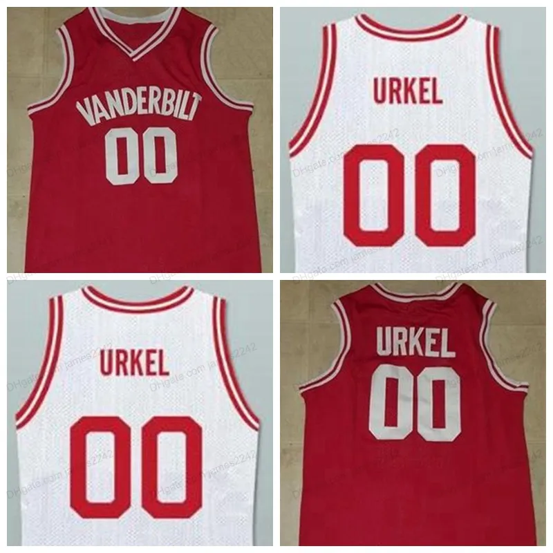 Custom Retro Steve Urkel 00 College basketbal jersey heren gestikt wit Rood Elk maat 2xS-5XL naam en nummer