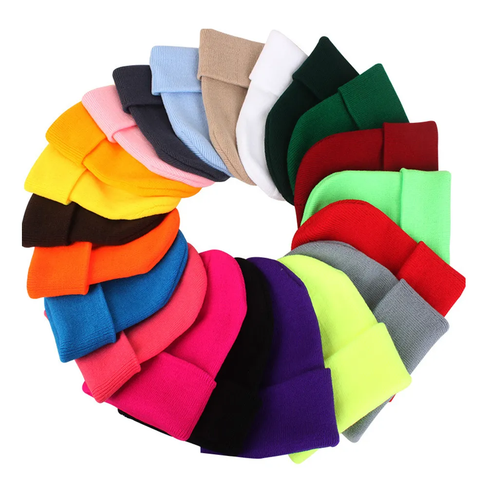 Tasarımcı Şapka Kış Sıcak Örme Şapka Pure Renk Klasik Açık Moda Yetişkinler İçin Hip-Hop Şapka W-00348