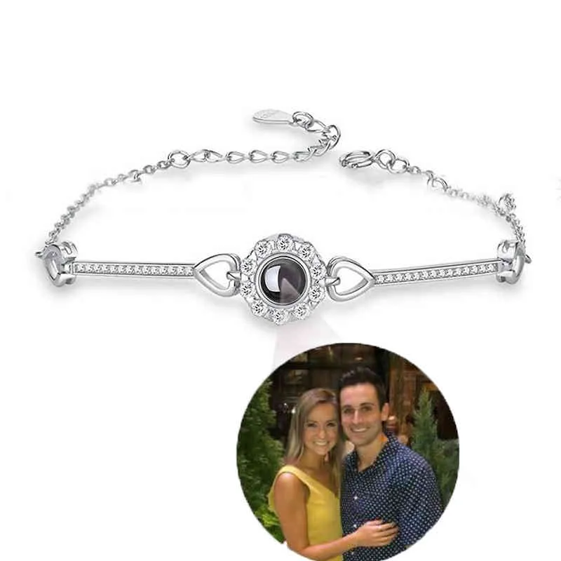 Customized Projection Bracelet Under 50 Rupees With Picture Inside Perfect Valentines Day Gift