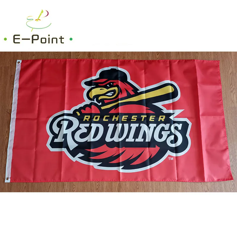 MiLB Rochester Red Wings Drapeau 3 * 5ft (90cm * 150cm) Drapeau en polyester Bannière décoration volant maison jardin drapeau Cadeaux de fête