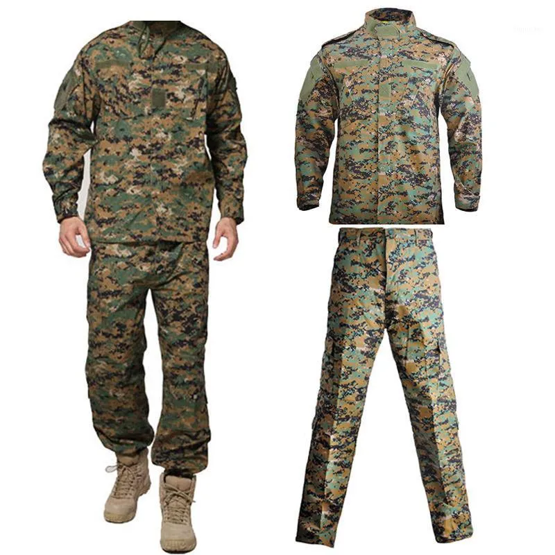 Color Army Military Tactical Uniform Shirt + Pants Camo Camouflage
