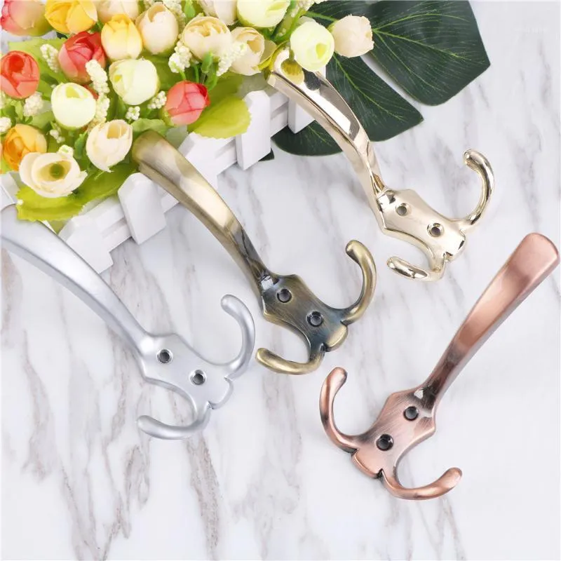 Hooks Rails Zinc Eloy Coat Clothing Thandduk Hatt Hållare Retro Double Mount Hook Peg Door Wall Window Hanger Home Kitchen Decor1