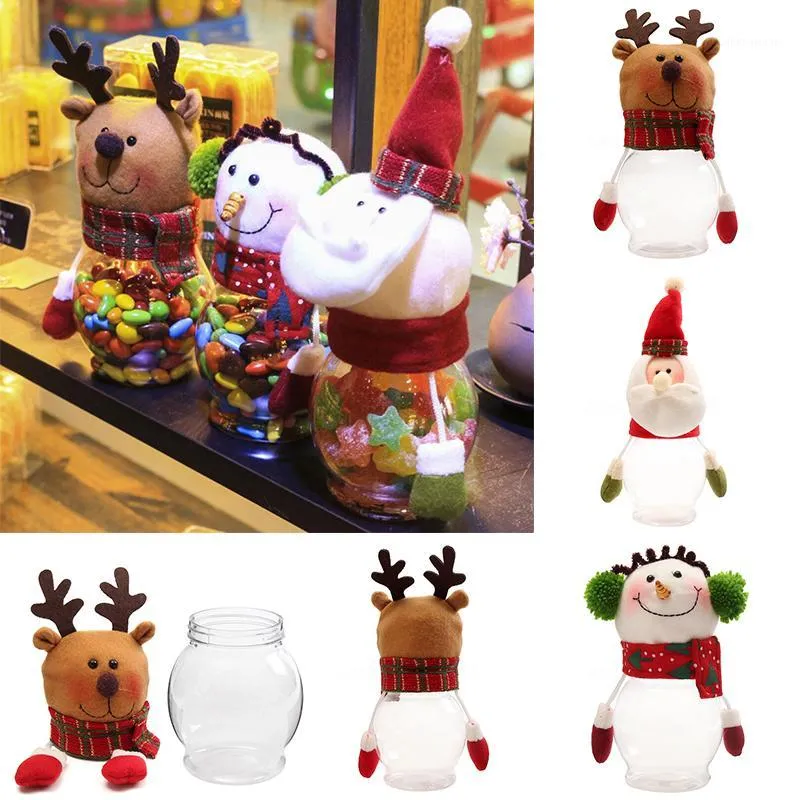 Christmas Decorations DIY 2021 Candy Bottle Box Storage Jar Holder Container Xmas Kids Gift Decor1