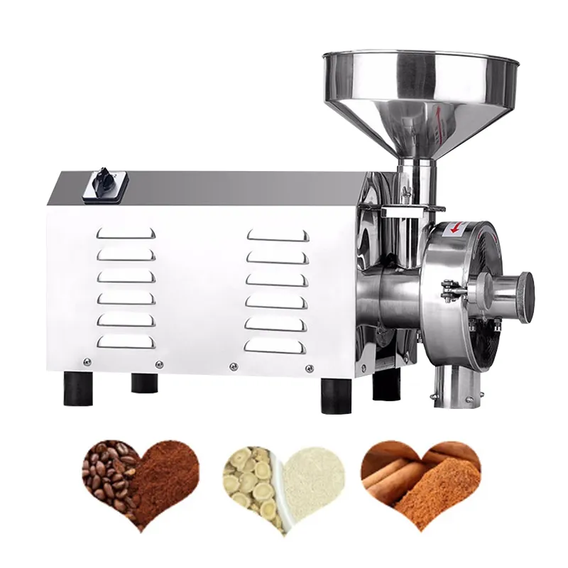 1500W Commercial Fine Powder Grinder Electric Herbs Spice Corn Coconut Cereal Powder Grinding Grain Maize Powder Milling Machine250T
