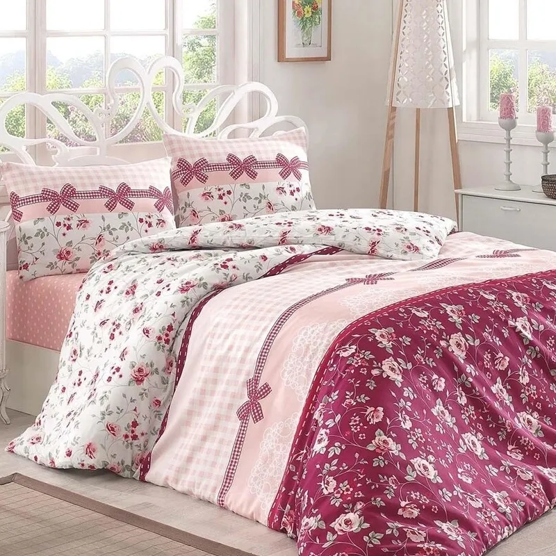 Lady Moda Bed Linen Set Kuki Luxury Ranforce Bedding Set Twin Full