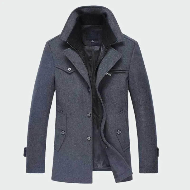 Mens Casual Warm Outerwear Jacket and Coat Male Peacoat Men Brand Clothes M 4XL Winter Men s Thick Coats Slim Fit Jackets VB518