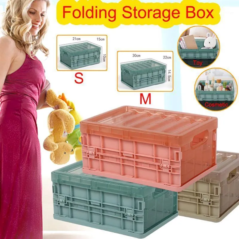Förvaringspåsar Plast Folding Container Korg Crate Box Stack Fällbar Organiserare Kuvert Förpackning MaandVrand Tasje Saszetka