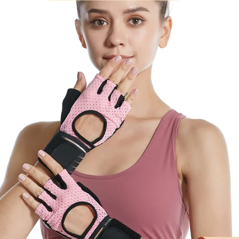 Half Finger Gloves Anti Skid Wrist Support Protection Sports Weight Lifting Gym Fitness Compression Dumbbells Belts Wristband training glove