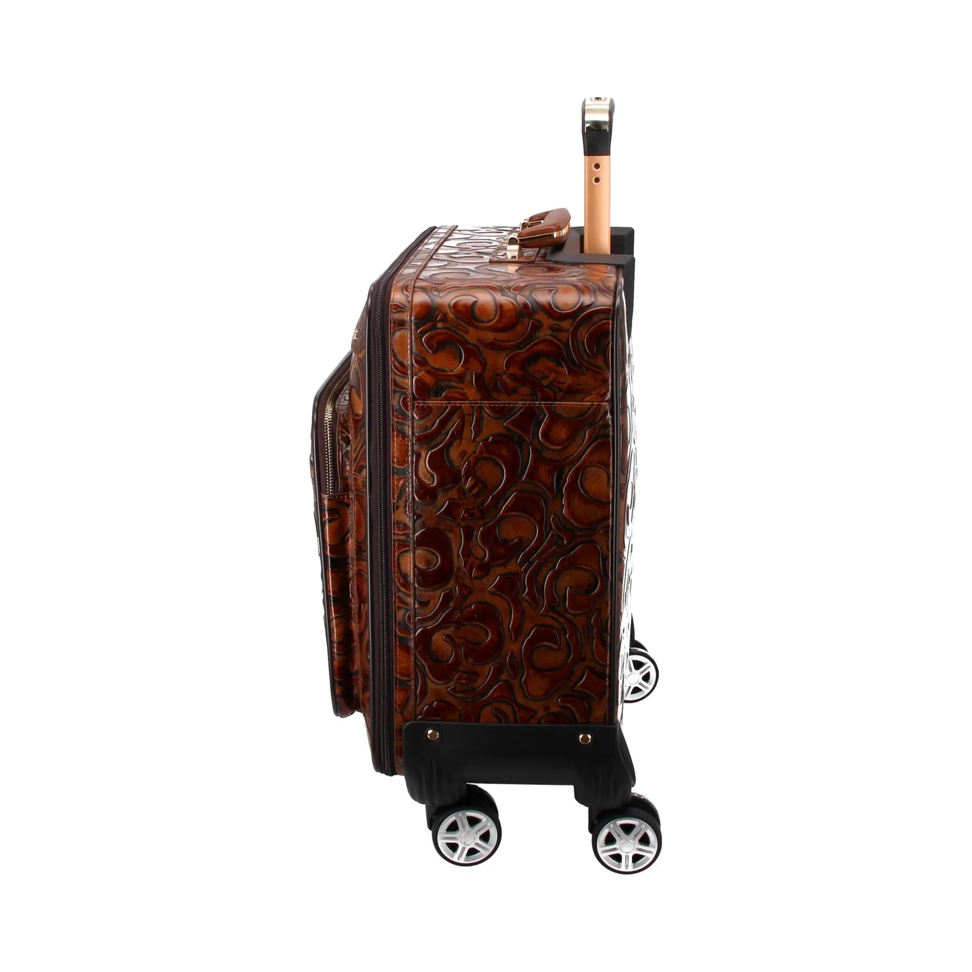 Ppsuitcaseの有名なデザイナー荷物セット、高品質Uレザースーツケースバッグ、ユニバーサルホイールバンド大容量トラベルバッグダッフルB