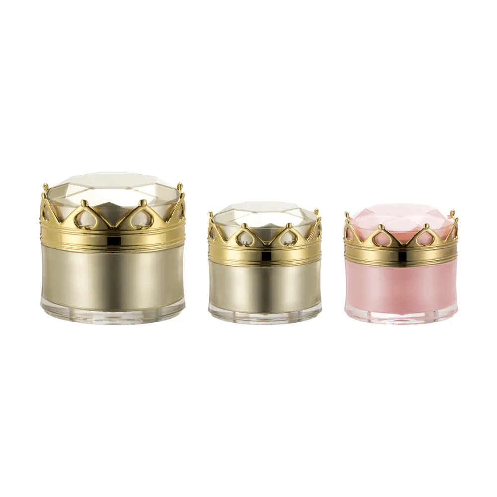 Empty Face Eye Cream Jar 5g 10g 15g Pink Gold Cosmetic Lip Balm Containers Nail Derocation Crafts Pot Refillable Bottles 10pcs