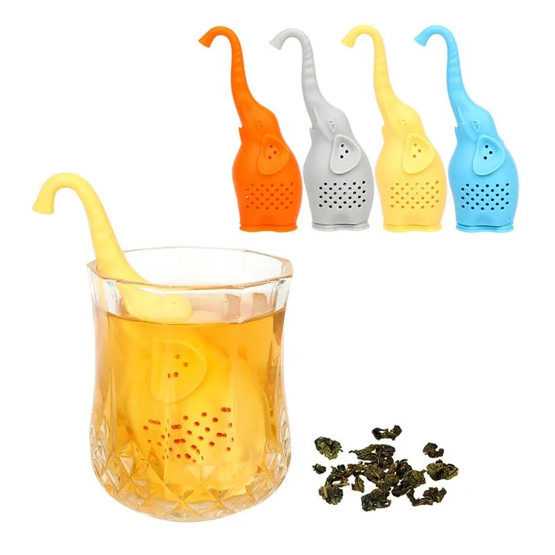 Infusore per tè creativo, filtro per teiera, elefante, foglie di tè in silicone, colino per tè, caffè, bicchieri, accessori per la cucina domestica