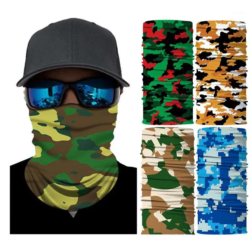 Casquettes De Cyclisme Masques Camouflage Covert Masque Magique Bouclier Antipoussière Cagoule Moto Écharpe Tubulaire 3D Unisexe Randonnée Escalade Tête B