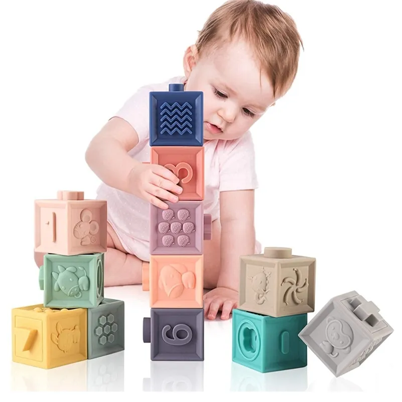 Juguetes Para Bebés 6 12 Meses Agarre Bola Bloques De Construcción 3D Toque  Mano Bolas Suaves Masaje Goma Mordedores Juguetes De Baño Para Bebés 1 Año  LJ201113 De 19,95 €