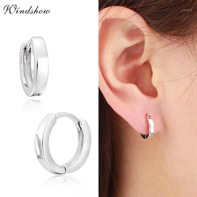 Sólido Real 925 Sterling Silver Mini Slim Loop Huggies Circle Pequenos Brincos de Baixas Para As Mulheres Homens Crianças Meninas Crianças Jóias Aros1