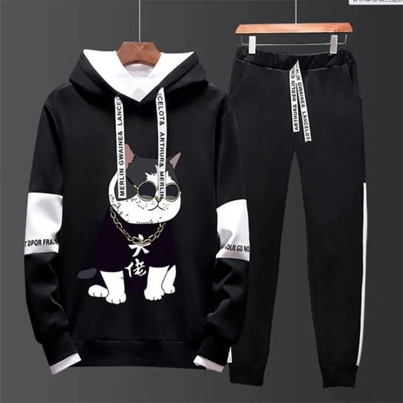 Mens Korean Fashion Style Hooded Tracksuit Autumn New Arrival