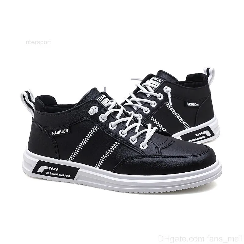 Running Man Mid-top Shoes Sports Adult Man's Fashion Black Grey Beige Trend Young People 5 's