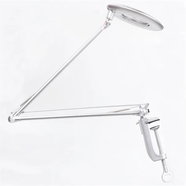 LED 8X Magnifier Lamp, Swivel Arm Clip-on Table desk Light repair cosmetology Clamp Beauty Skincare Manicure Glass Lens Tattoo C1016